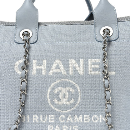 Chanel Mixed Fibers Small Deauville Tote Light Blue 9 of 12