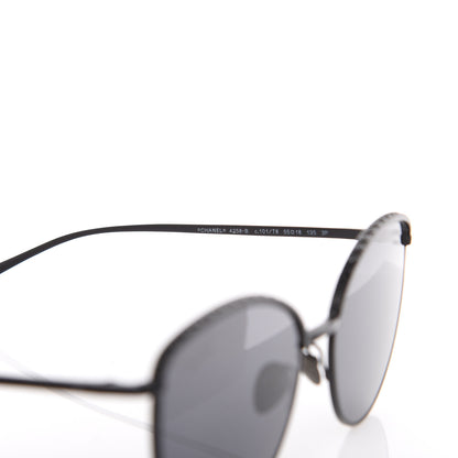 Chanel Metal Crystal Polarized Sunglasses 4258-B Black 5 of 7