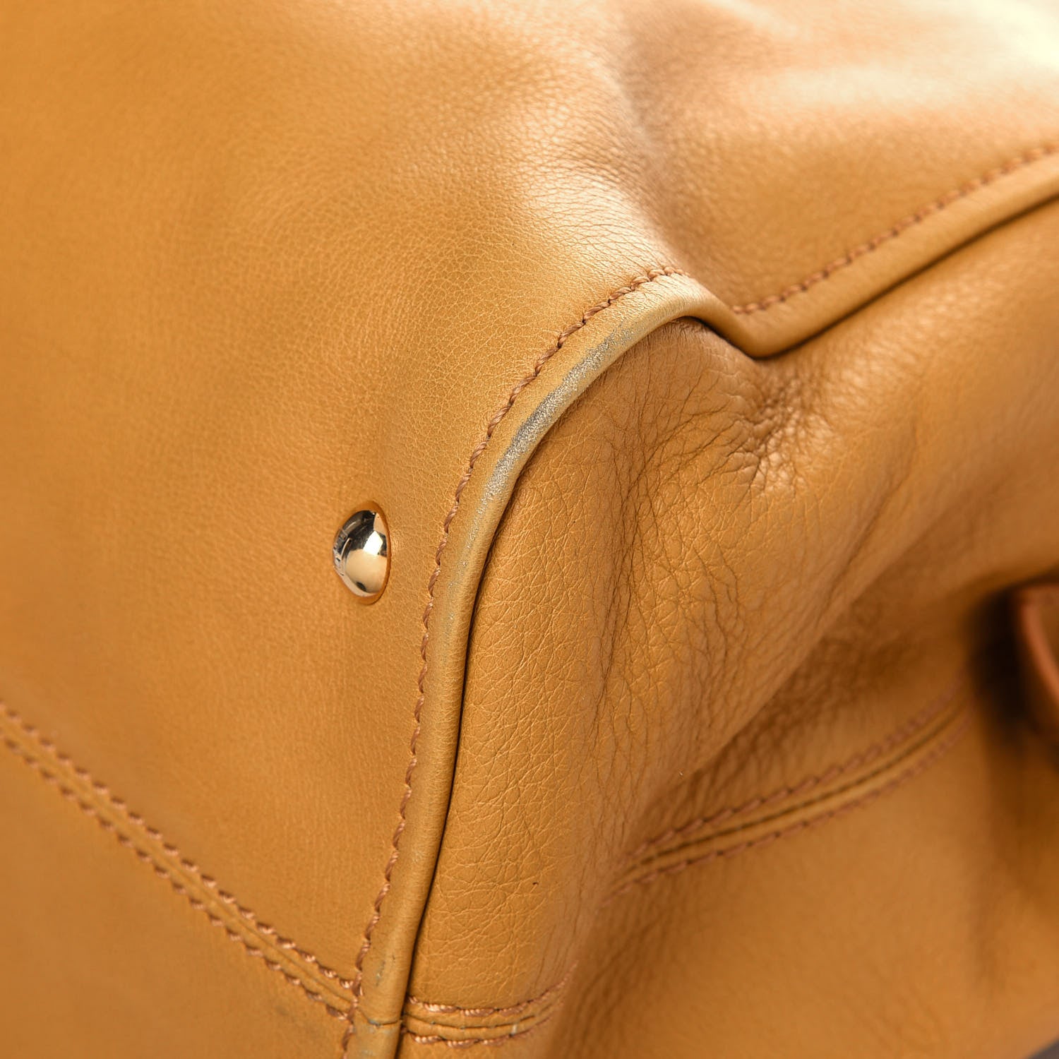 Fendi Vitello Dolce Marmol Large Chameleon Tote Yellow 11 of 18