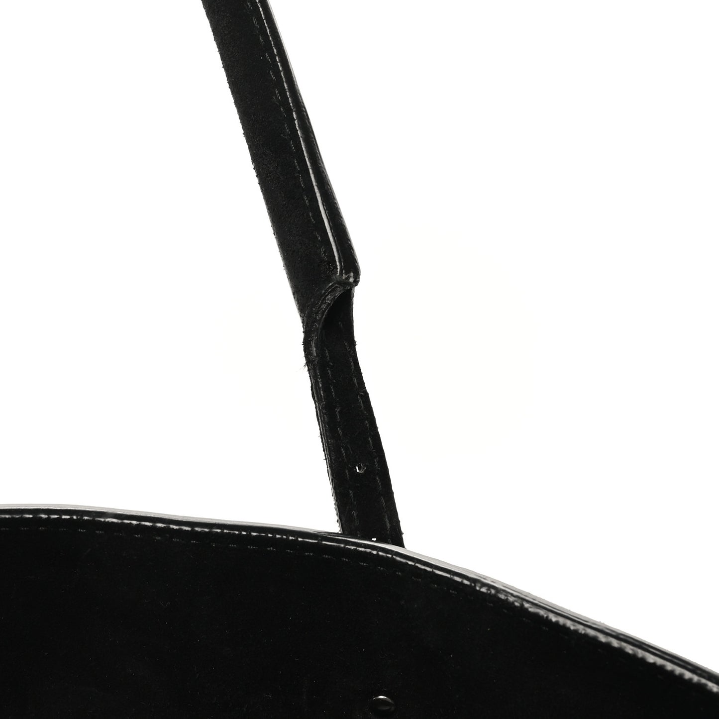 Daim Suede Plate Hardware Papier A6 Zip Around Tote Black