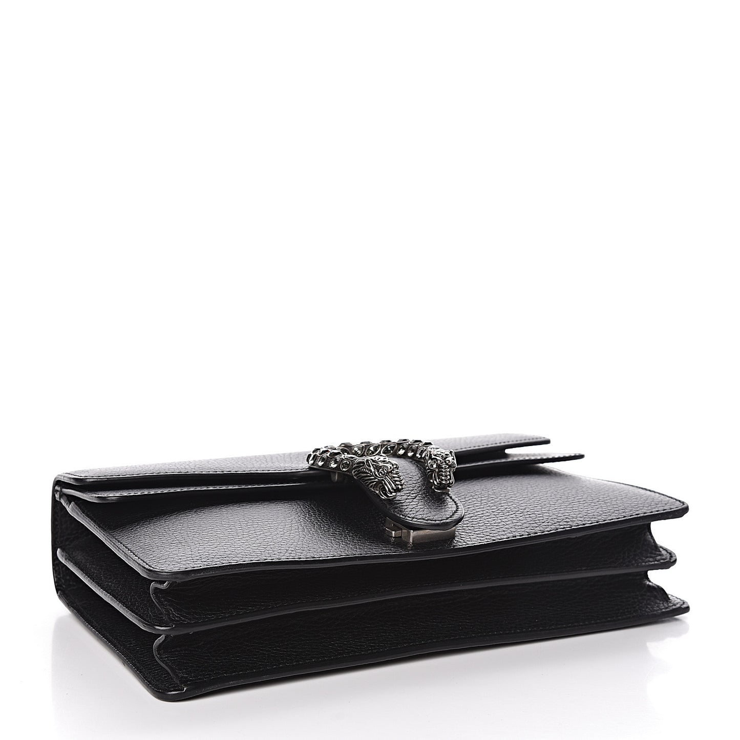 Pebbled Calfskin Small Dionysus Shoulder Bag Black
