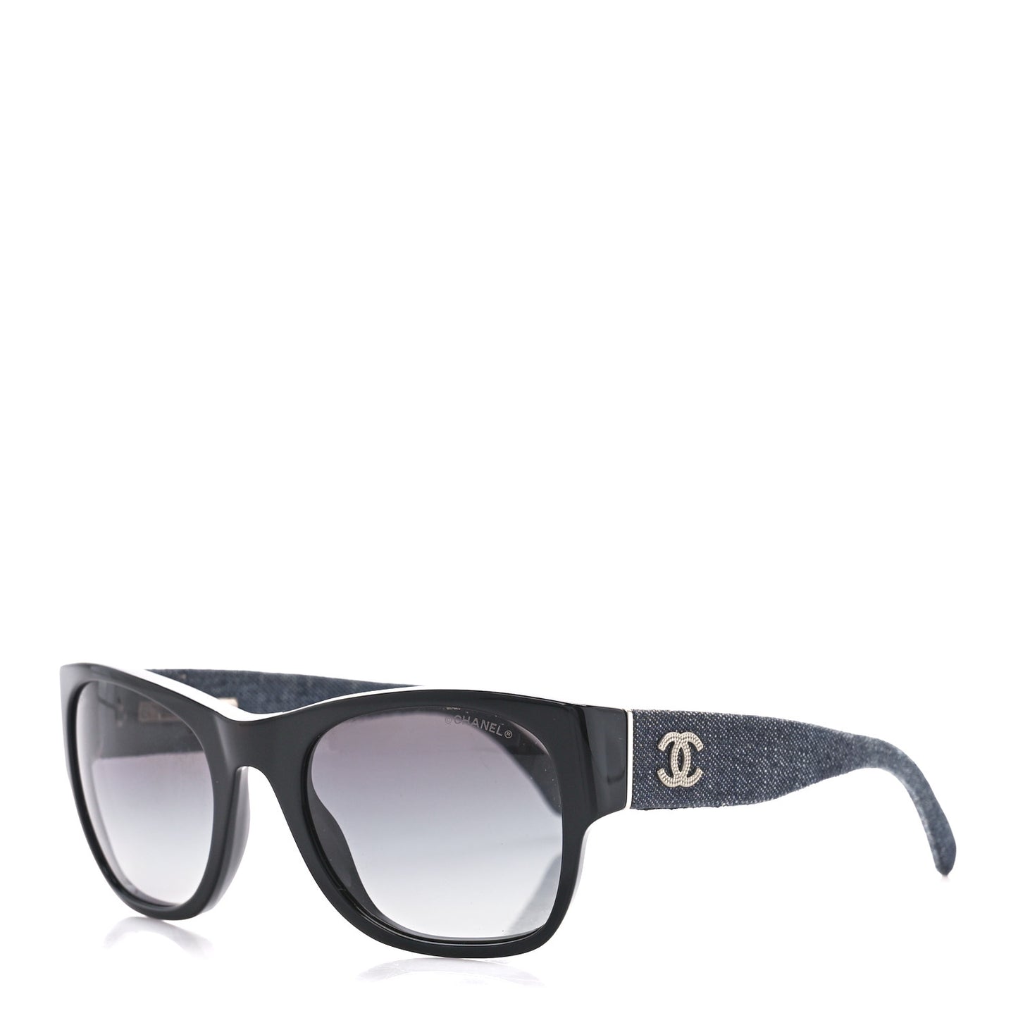 Acetate Denim CC Sunglasses Black Blue
