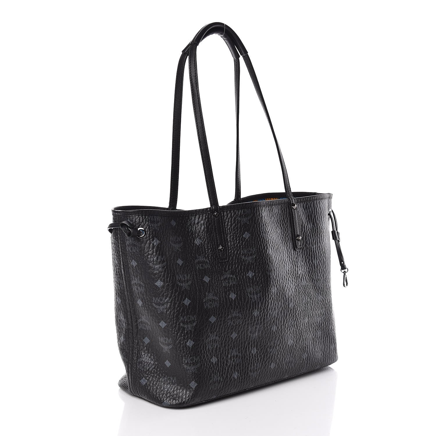 MCM Visetos Medium Project Reversible Shopper Tote Black 6 of 21