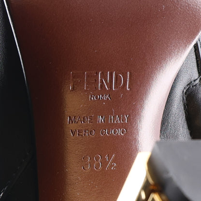 Fendi Vitello Delfina Knee High Boots 38.5 Black 8 of 10