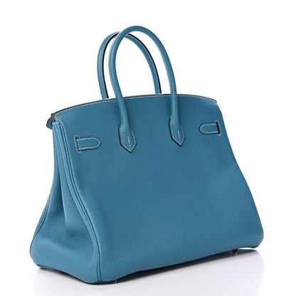 Hermes Togo Birkin 35 Blue Jean 2 of 13