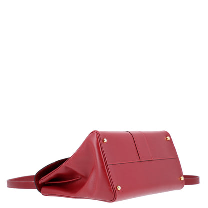 Delvaux Grained Calfskin MM Brillant Satchel Red 5 of 10
