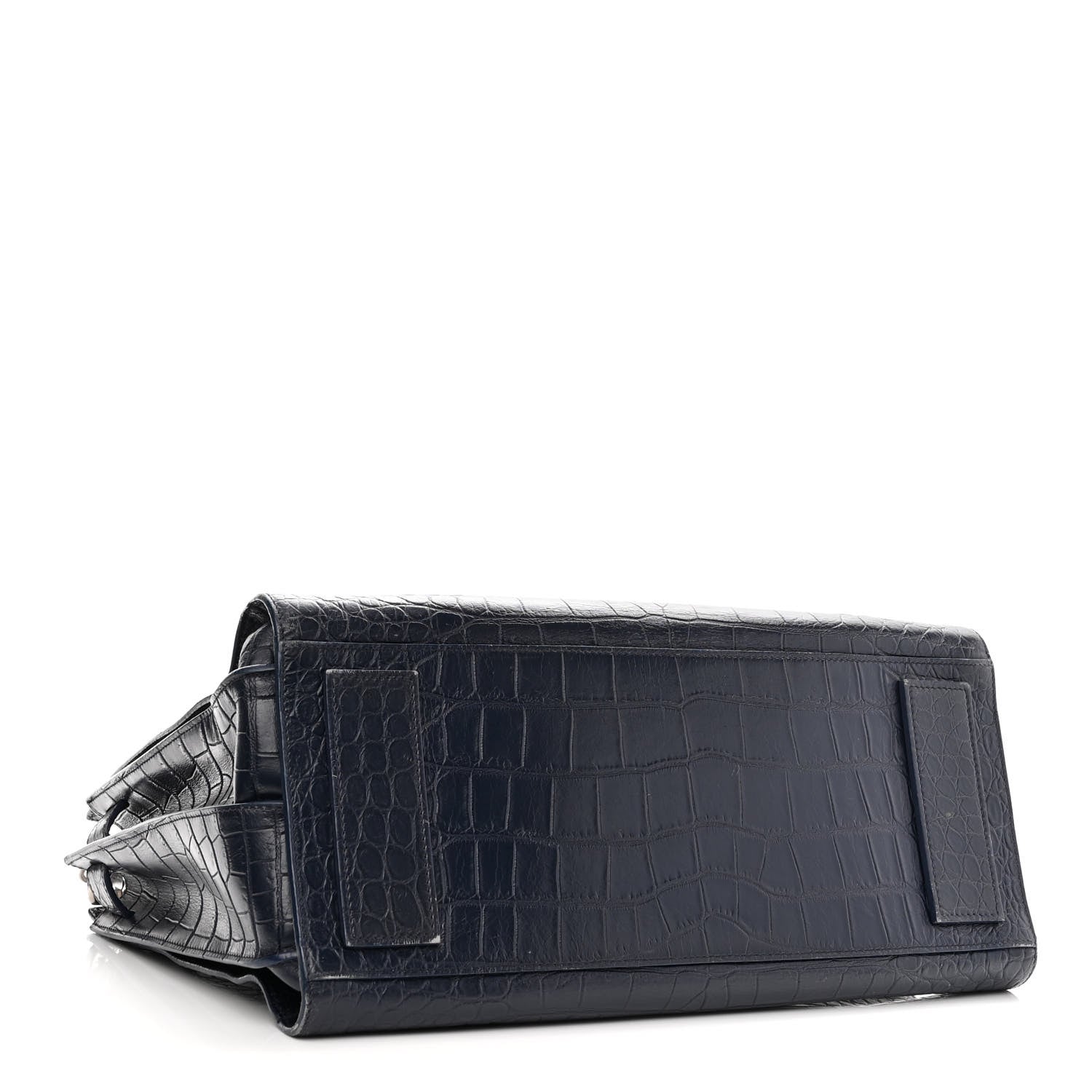 Saint Laurent Calfskin Crocodile Embossed Medium Souple Sac De Jour Medium Blue 5 of 10