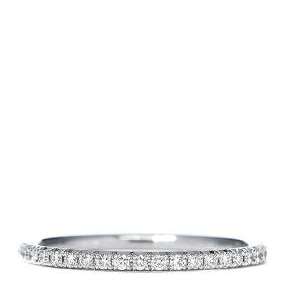 Tiffany 18K White Gold Diamond Metro Ring 52 6 1 of 5