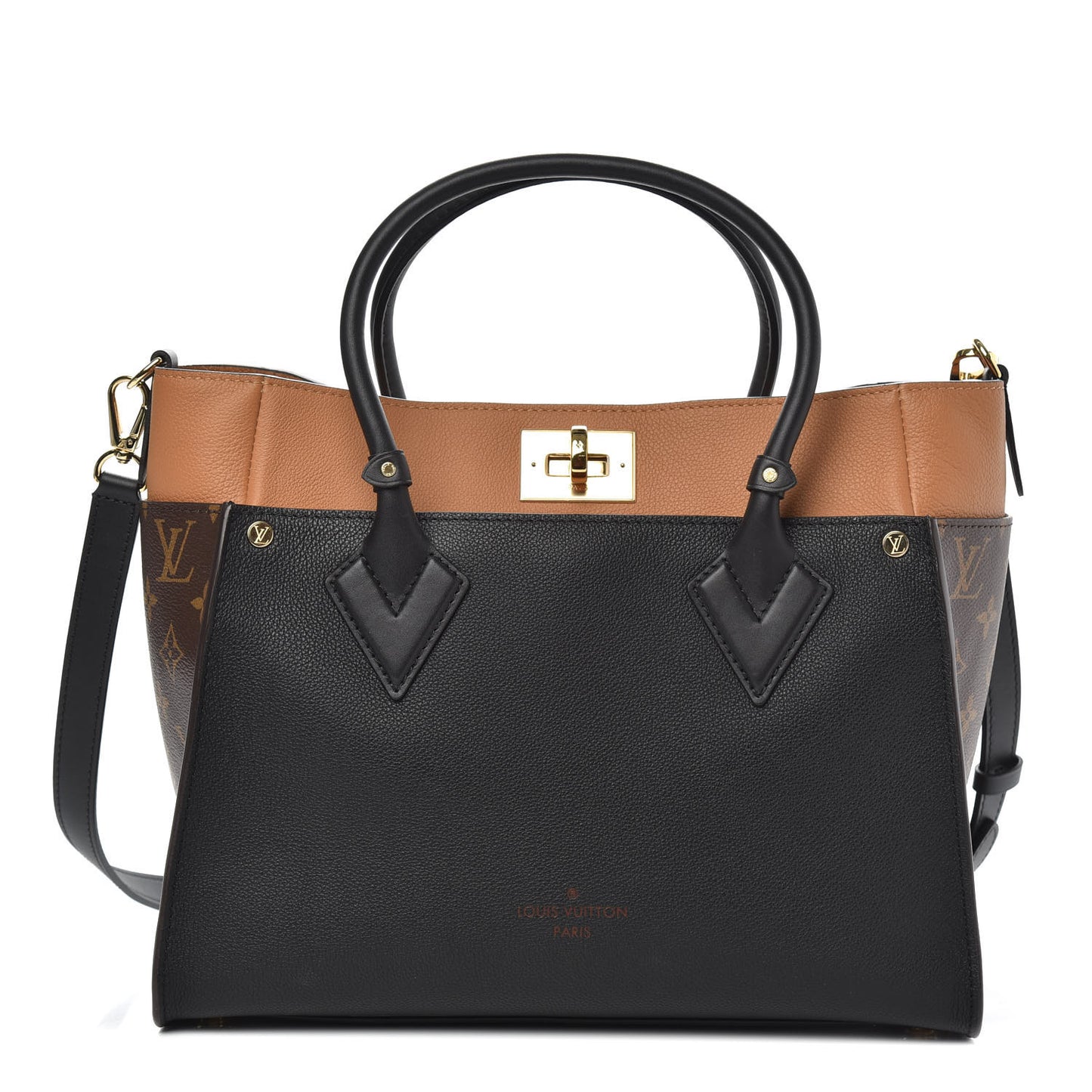 Calfskin Monogram On My Side Black