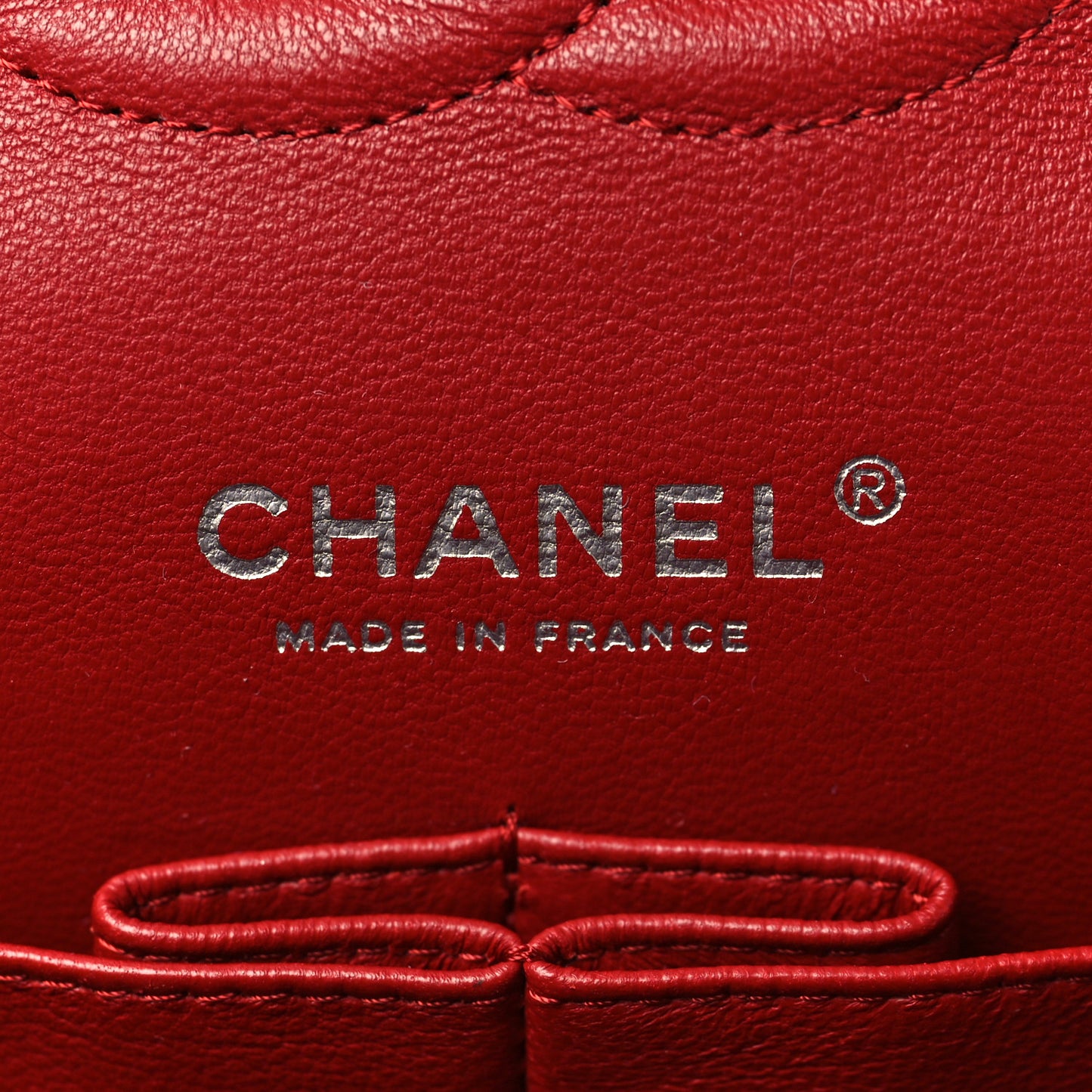 Caviar Quilted Medium Double Flap Red