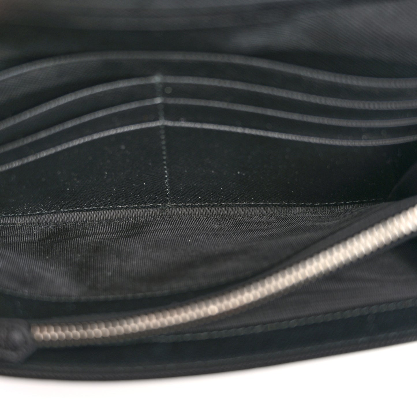 Tessuto Nylon Triangle Continental Flap Wallet Black