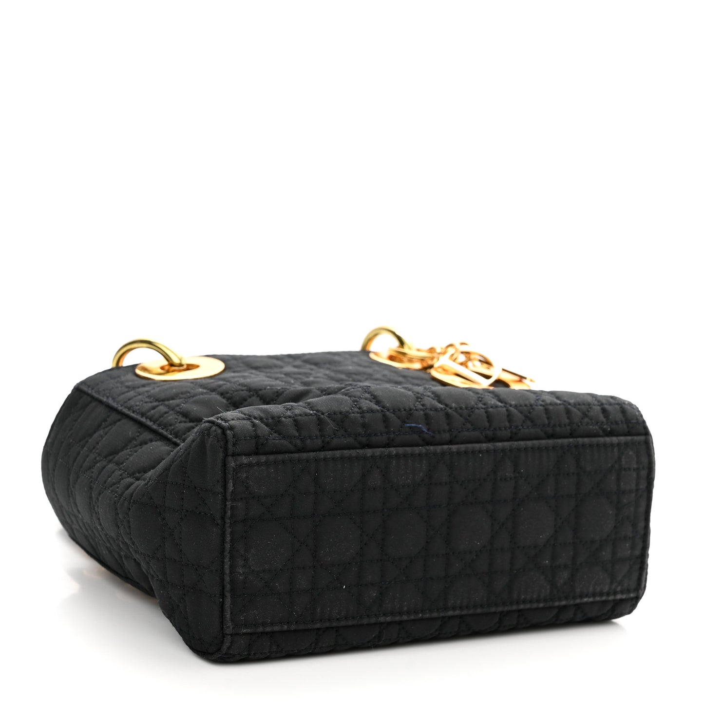 Nylon Cannage Mini Lady Dior Black