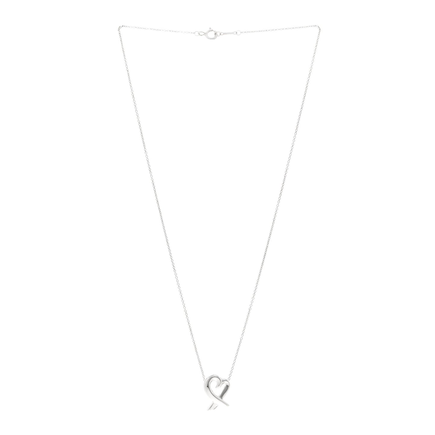 Sterling Silver Small Paloma Picasso Loving Heart Pendant Necklace