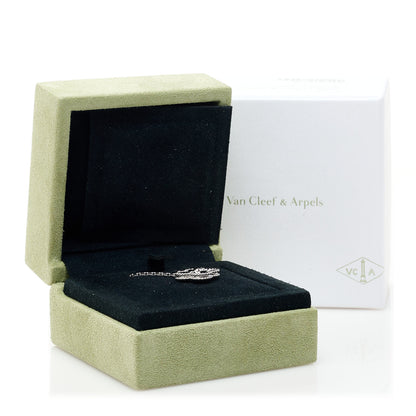 Van Cleef & Arpels 18K White Gold Guilloche Vintage Alhambra Pendant Necklace 6 of 6