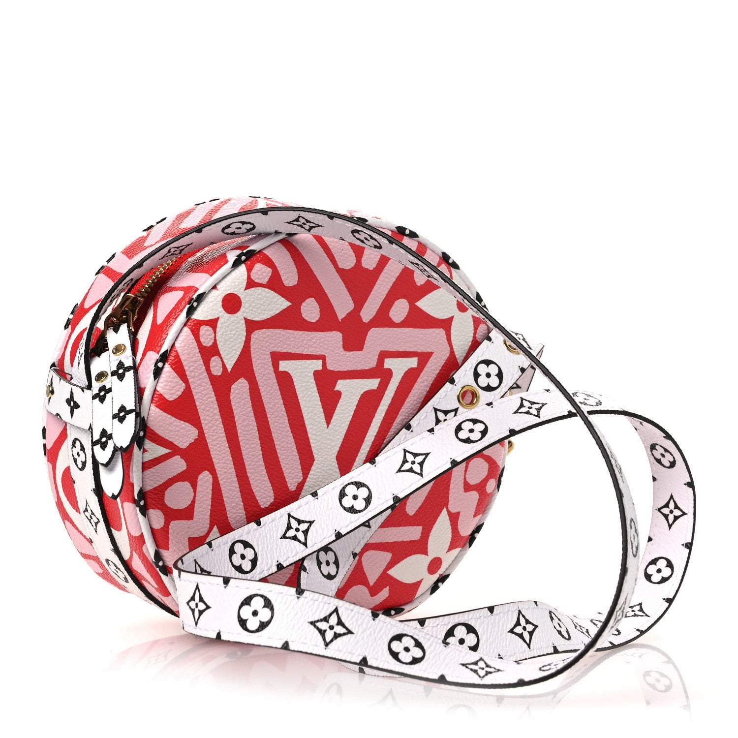 Louis Vuitton Monogram Giant Crafty Boite Chapeau Souple PM Rouge Rose Creme 3 of 10
