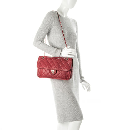 Chanel Caviar Quilted Large French Riviera Flap Red 3 of 9