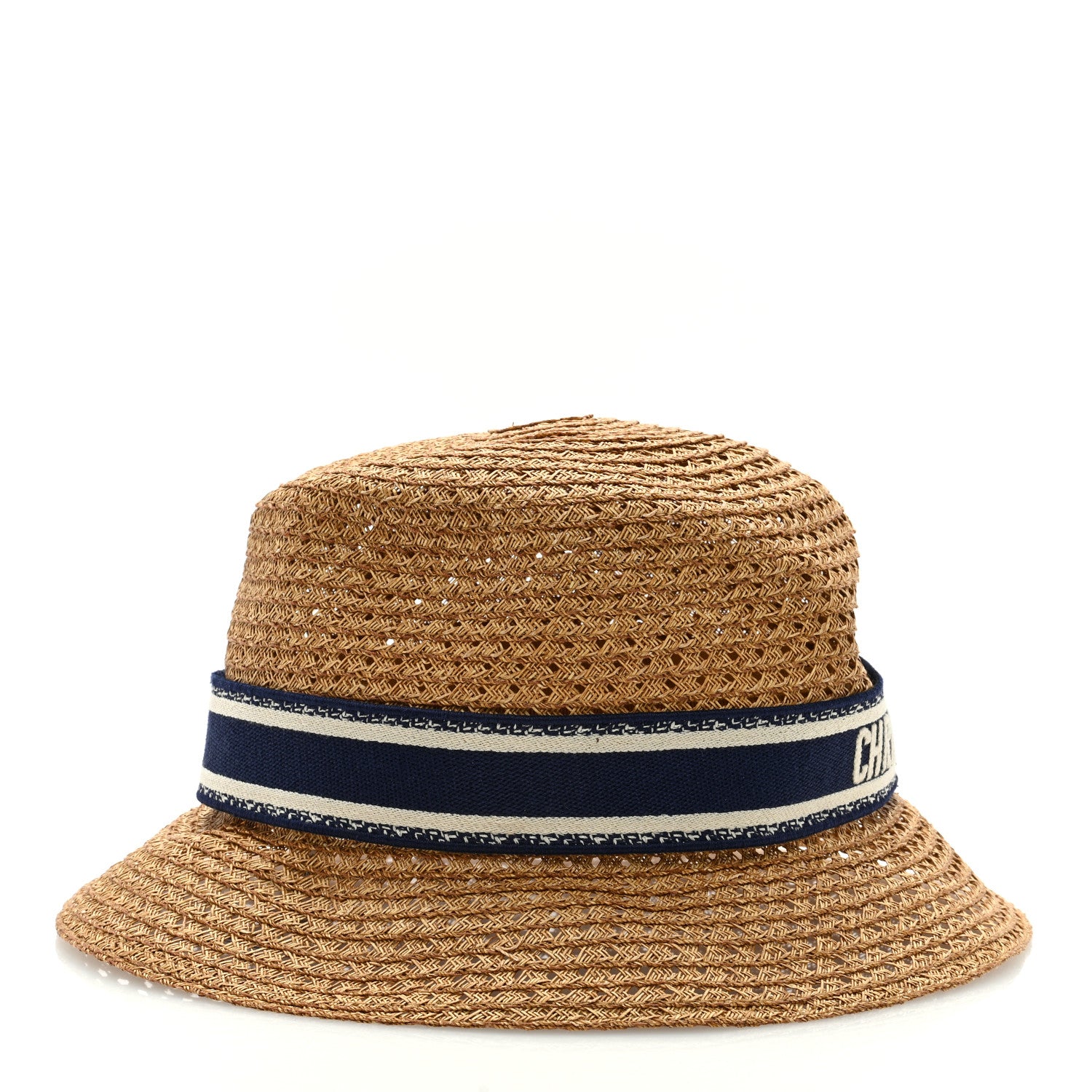 Christian Dior Straw Embroidered D-Bobby Bucket Hat 57 Natural 3 of 7