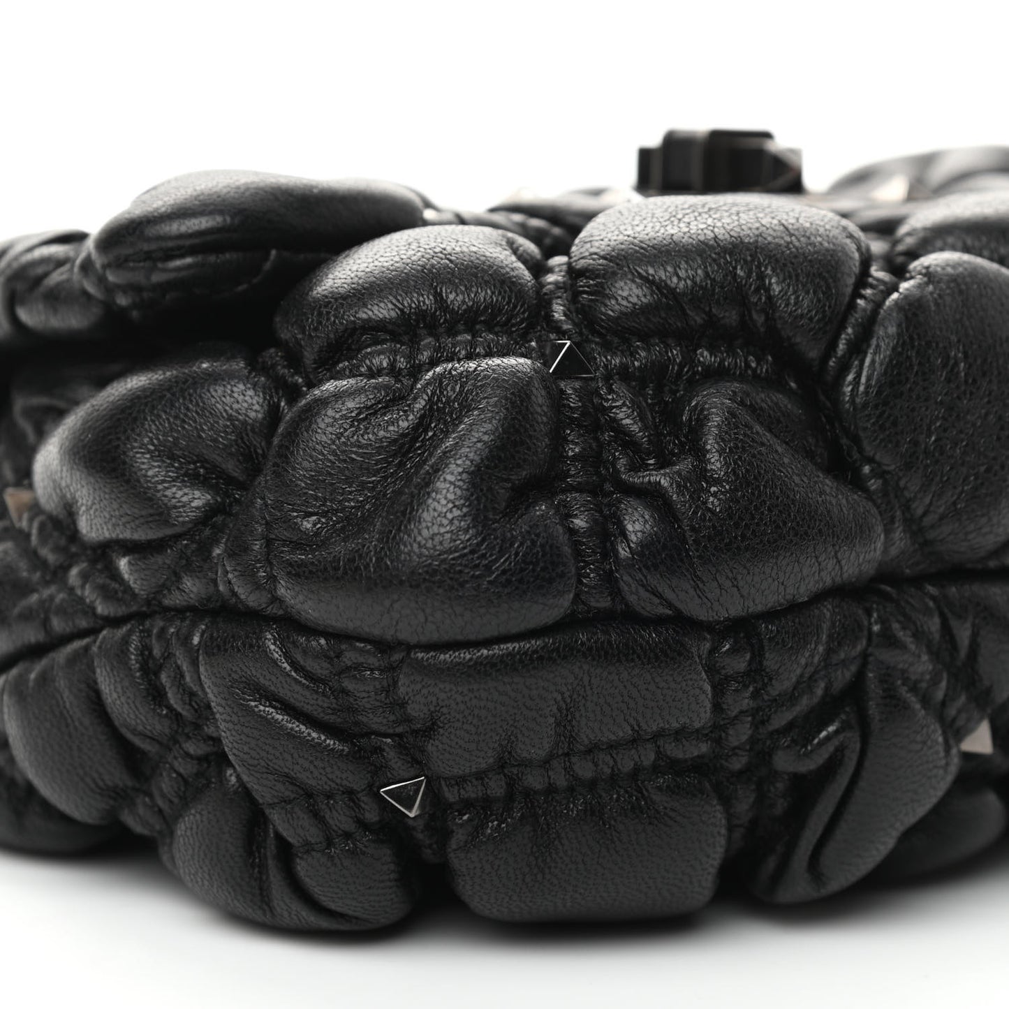 Nappa Small Spikeme Shoulder Bag Black