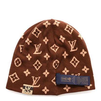 Louis Vuitton Cotton LV Fit Monogram Reversible Beanie Brown 6 of 9