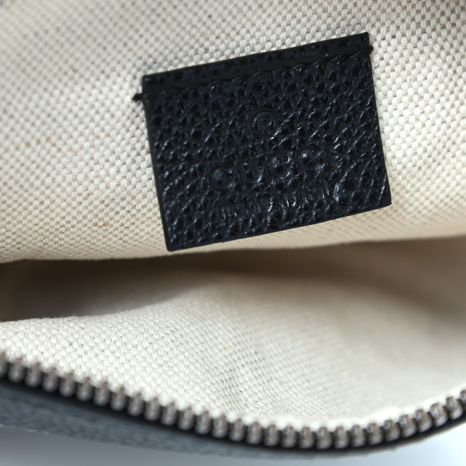 Gucci Grained Calfskin Small Logo Belt Bag Black 8 of 9