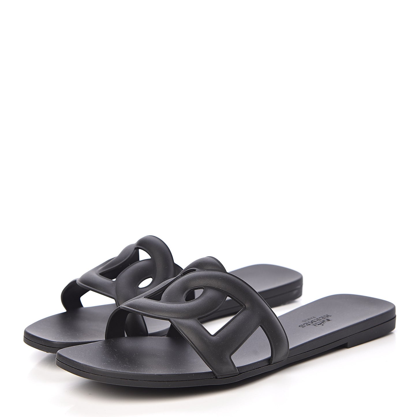 Rubber Aloha Sandals 38 Black