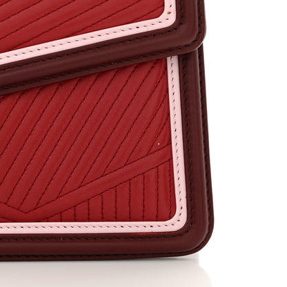 Bulgari Quilted Nappa Smooth Calfskin Serpenti Forever Diamond Blast Shoulder Bag Red Burgundy Pink 13 of 14
