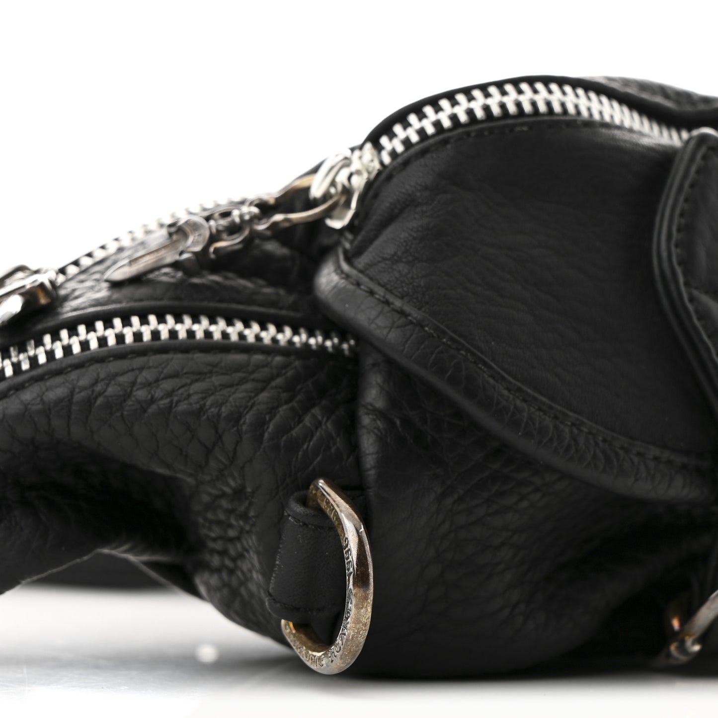 Grained Calfskin Snat Pack Gunslinger Waist Bag Black