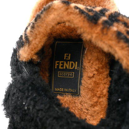 Fendi Shearling FF Fendi Feel Sandals 40 Tobacco Black 8 of 8