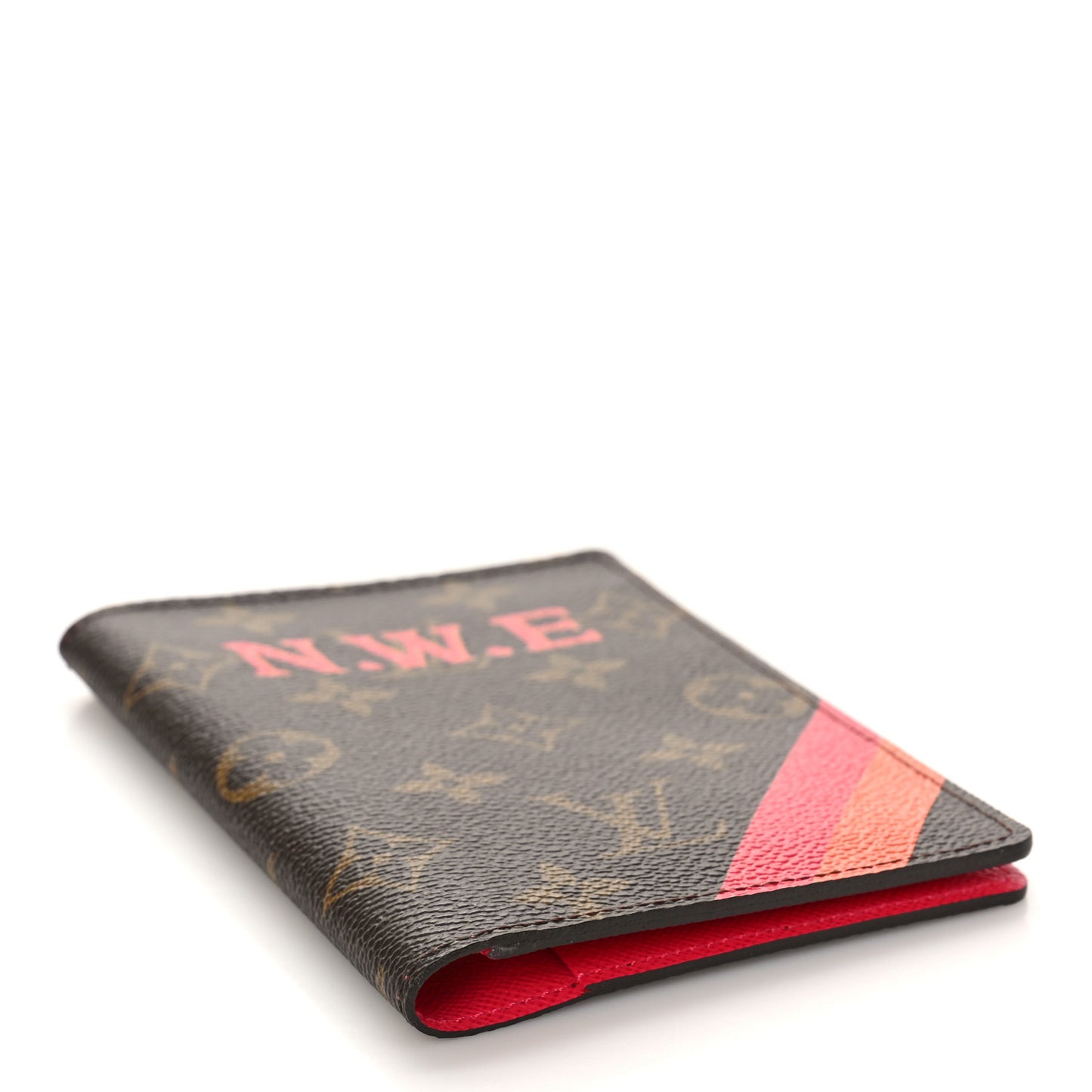 Monogram My LV Heritage Passport Cover Fuchsia Orange