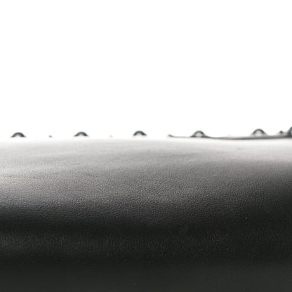 Valentino Garavani Calfskin Panther Medium Guitar Strap Rockstud Rolling Flap Saddle Bag Black 16 of 19