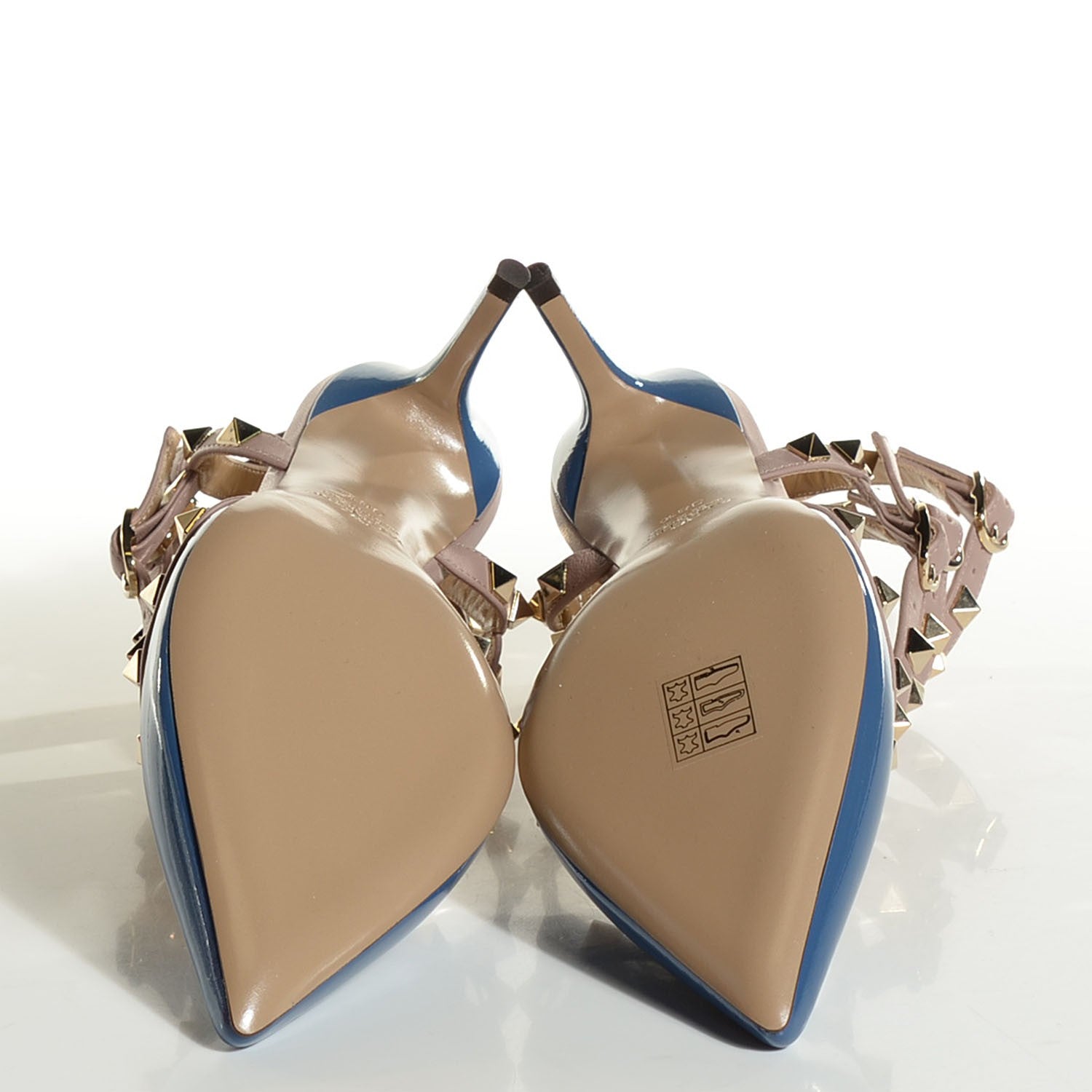 Valentino Garavani Patent Rockstud Ankle Strap 65mm Pumps 36.5 Indaco Poudre 5 of 6