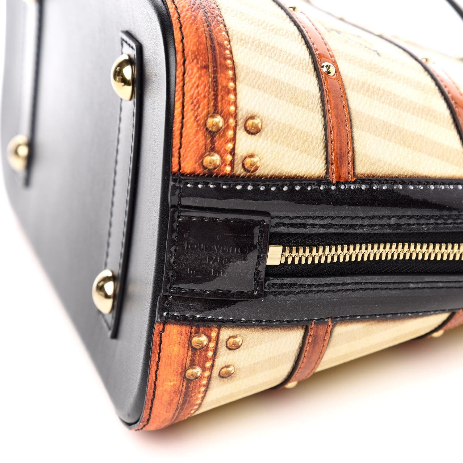 Louis Vuitton Transformed Canvas Patent Time Trunk Alma PM Beige 9 of 10