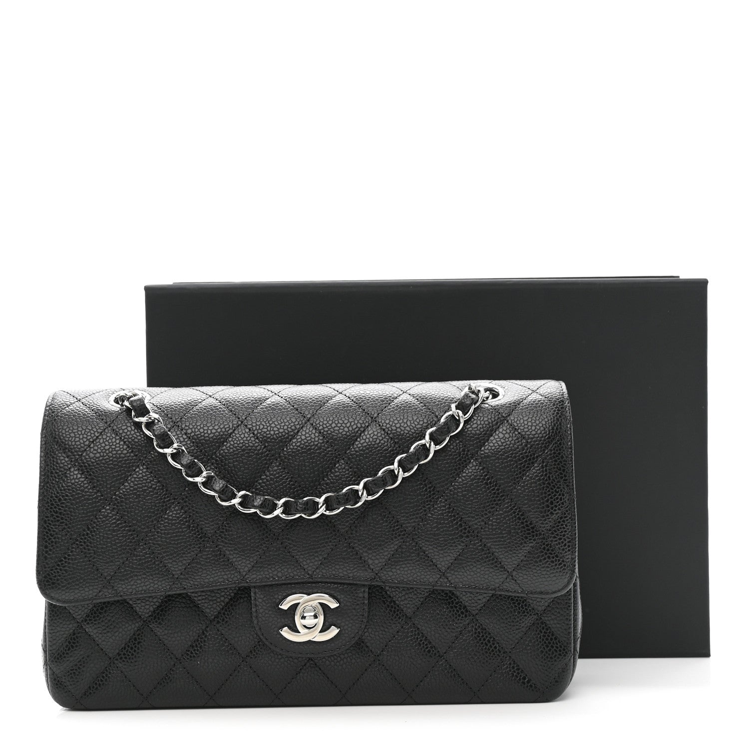 Chanel Caviar Quilted Medium Double Flap Black 11 of 11