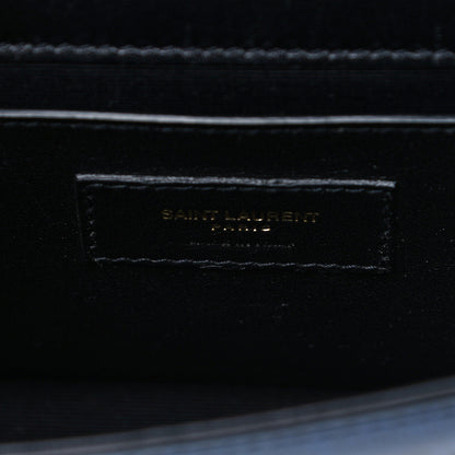 Saint Laurent Glitter Patent Small Monogram Kate Satchel Cobalt 6 of 16