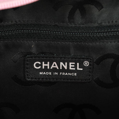 Chanel Calfskin Quilted Large Cambon Bowler Pink Black 8 of 10