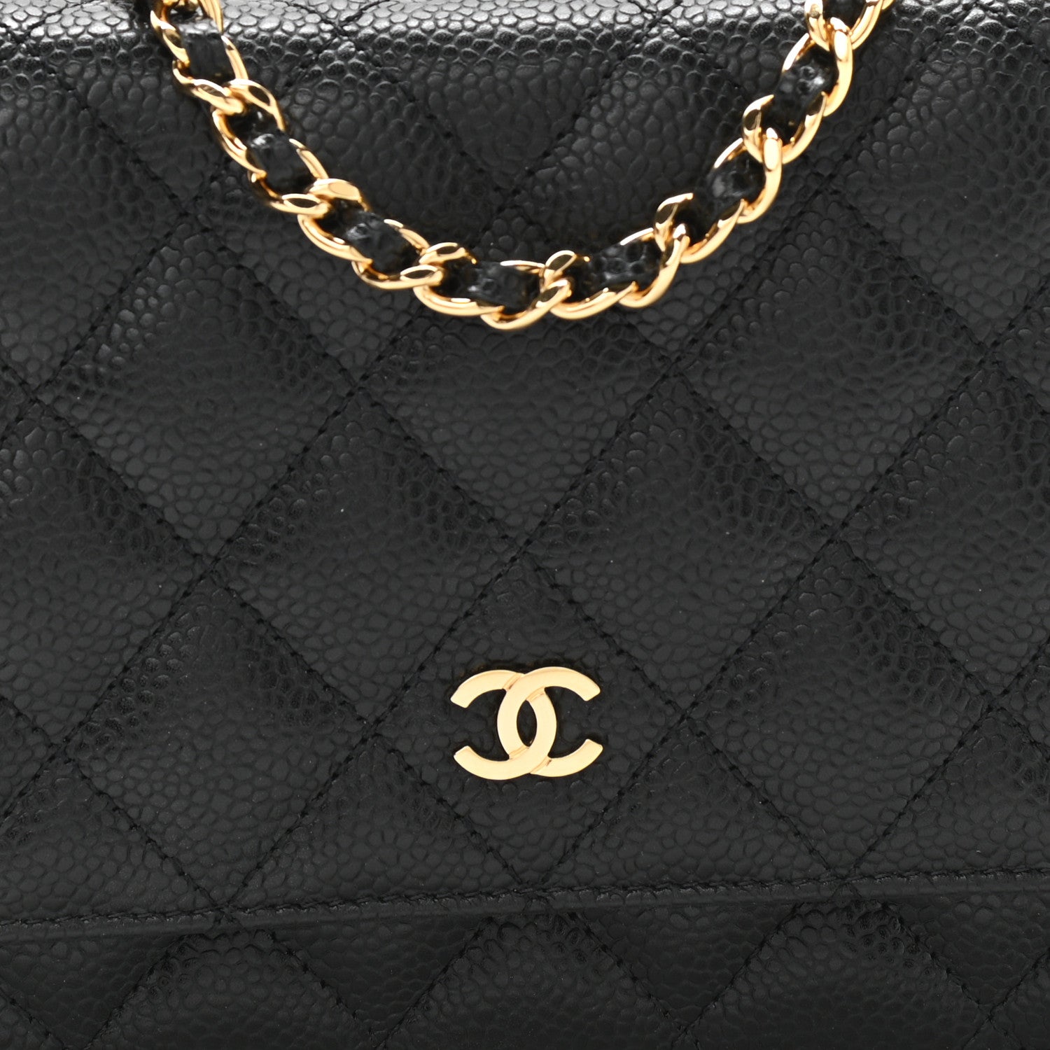 Chanel Caviar Quilted Wallet On Chain WOC Black 9 of 12