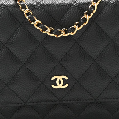 Chanel Caviar Quilted Wallet On Chain WOC Black 9 of 12