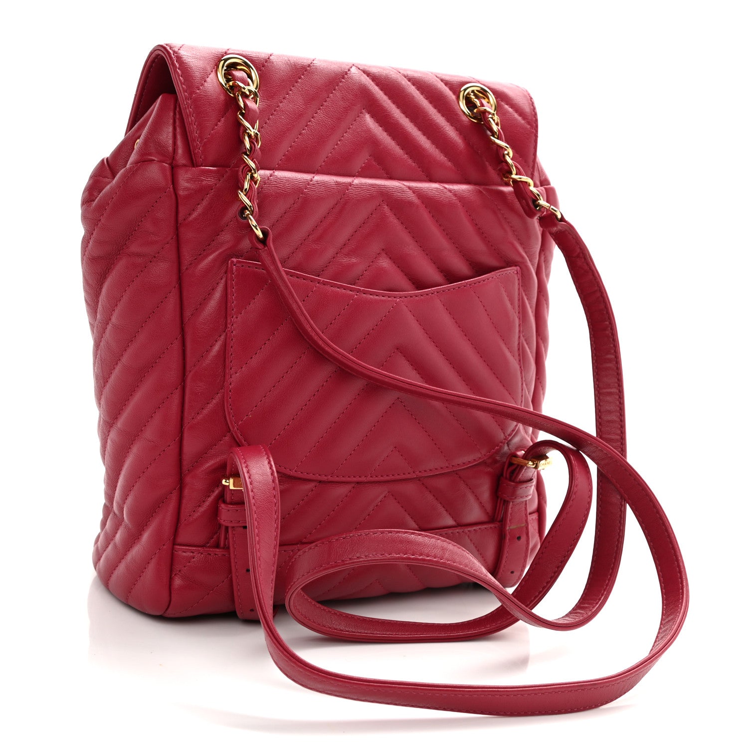 Chanel Calfskin Chevron Quilted Small Urban Spirit Backpack Dark Pink 3 of 9