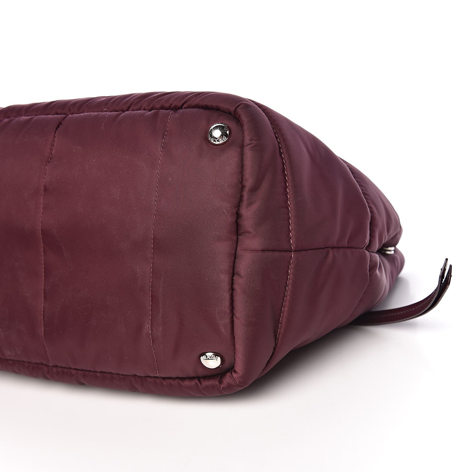 Prada Tessuto Nylon Bomber Tote Bordeaux 9 of 9