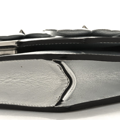 Fendi Vitello Catalan Mirror Flowerland Tube Wallet On Chain Argento 10 of 11