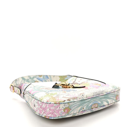 Gucci New Shangai Calfskin Tiger Savanah Small Jackie 1961 Hobo Chalky White Multicolor 4 of 10
