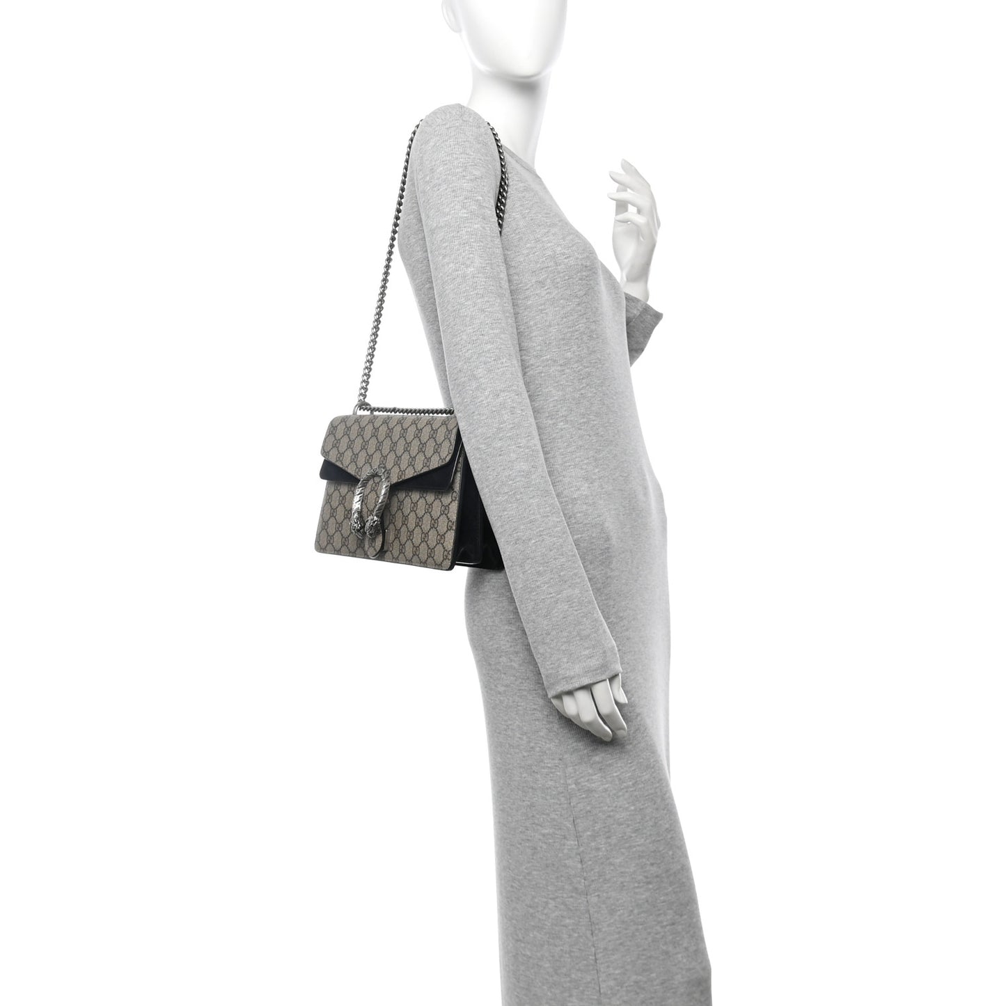 GG Supreme Monogram Small Dionysus Shoulder Bag Black