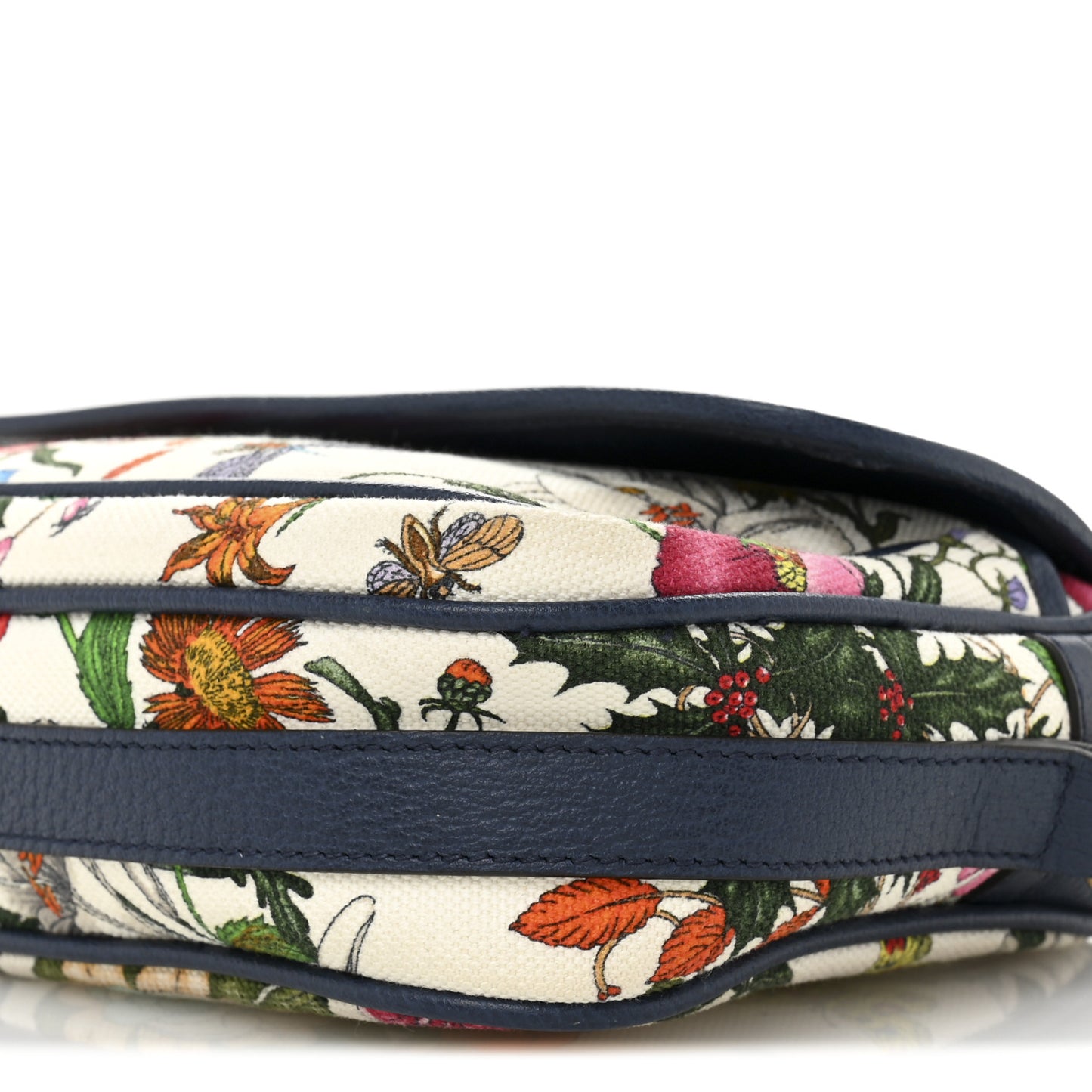 Canvas Flora Floral Shoulder Bag White Blue Agata Mulitcolor