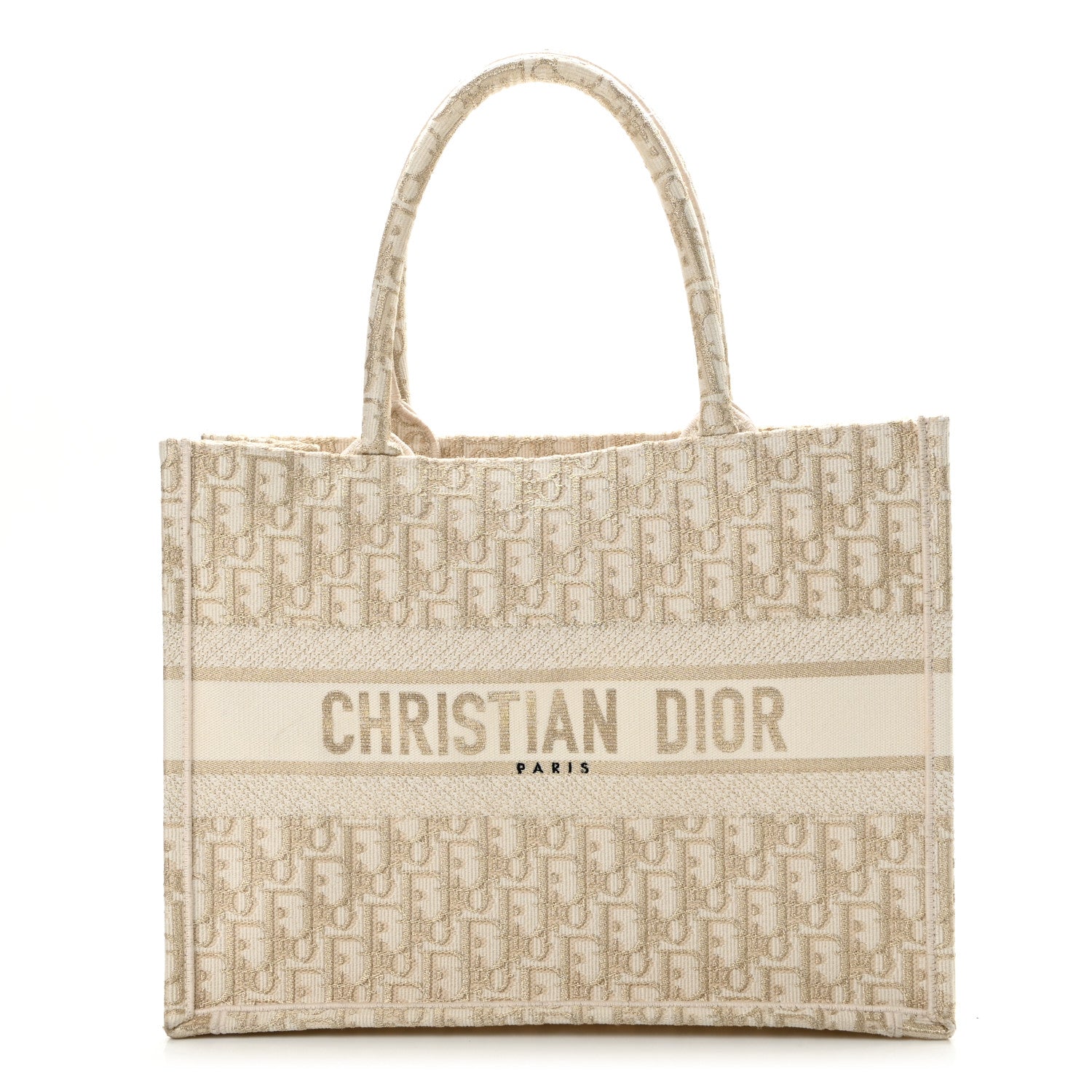 Christian Dior Oblique Medium Book Tote Gold Multicolor 1 of 10