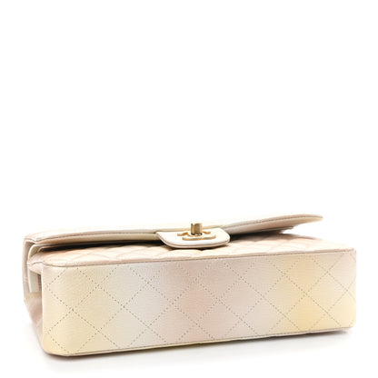 Chanel Metallic Goatskin Quilted Ombre Medium Double Flap Gold 4 of 12