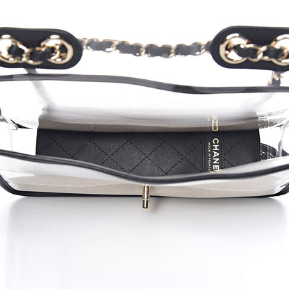 Chanel Lambskin PVC Medium Coco Sand Flap Black 5 of 10