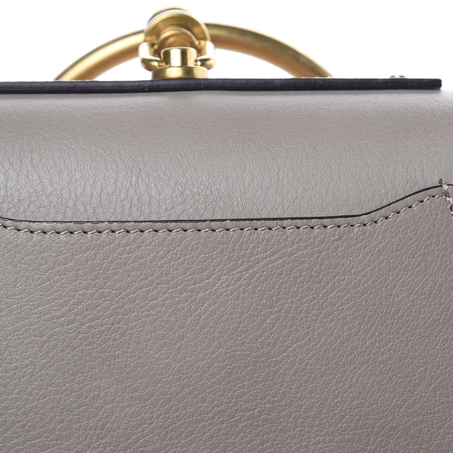 Calfskin Suede Small Nile Bracelet Bag Motty Grey