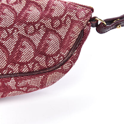 Christian Dior Monogram Mini Saddle Pochette Burgundy 10 of 12