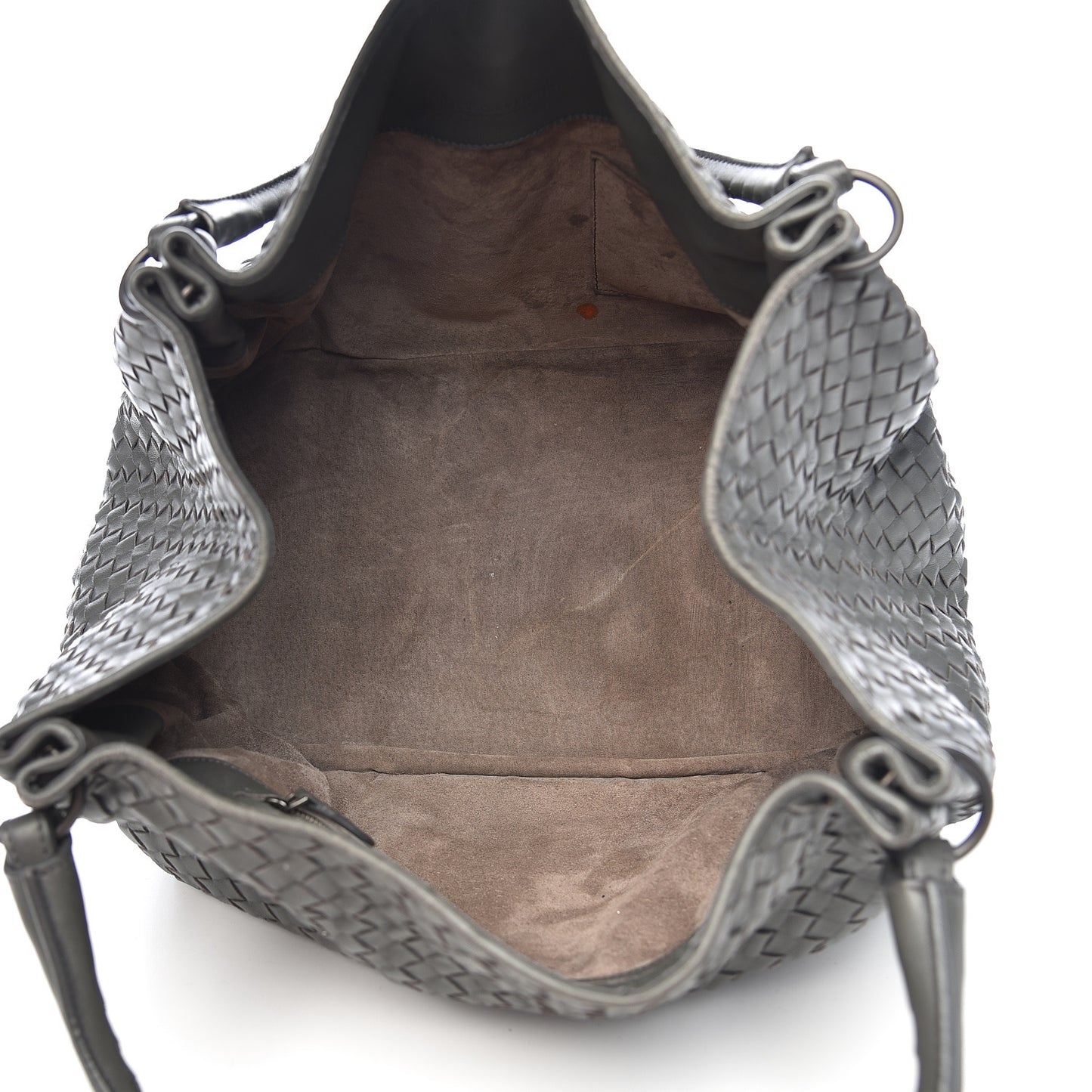 Nappa Intrecciato Parachute Bag Light Grey