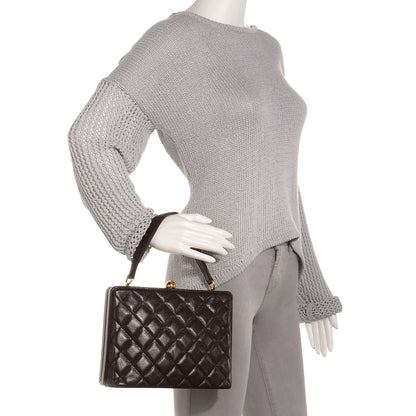 Chanel Caviar Quilted Frame Evening Bag Dark Brown 2 of 7